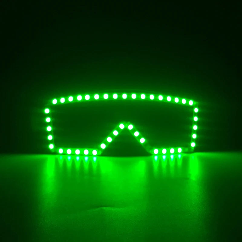 LED glow Cap gloves and LED sunglasses with Flashing function glow props good for Nightclub, ball show, bar show