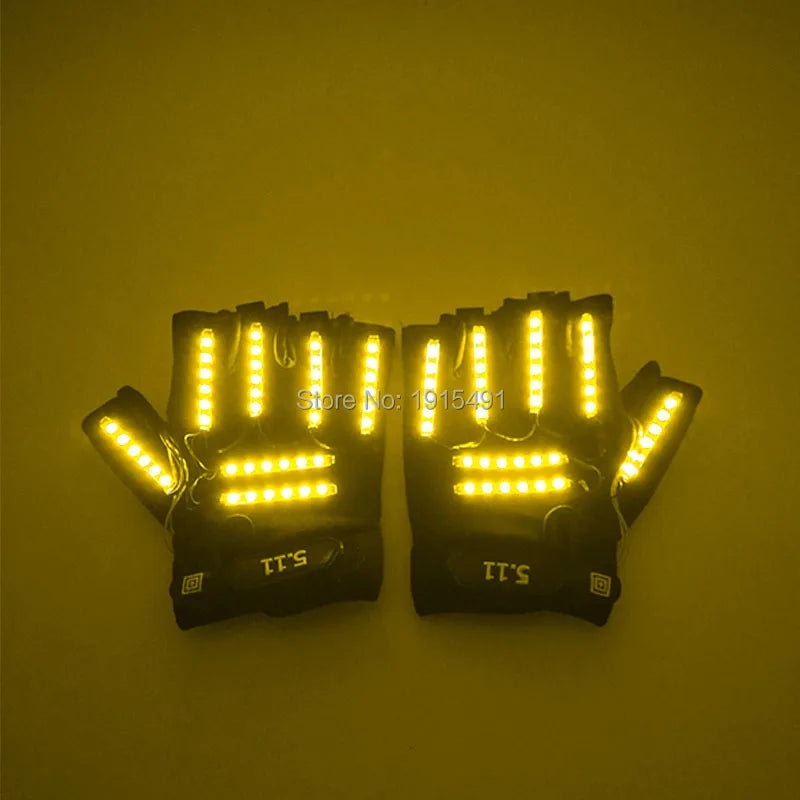 LED glow Cap gloves and LED sunglasses with Flashing function glow props good for Nightclub, ball show, bar show