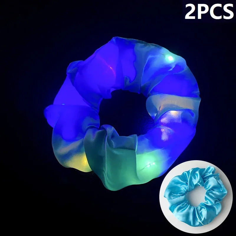 2PCS Glow in The Dark Led Headband Luminous Headbands Party Festival Wedding Accessories Flower Crown with Led Lights SG09