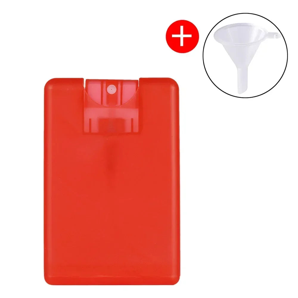 20ml Portable Alcohol Bottles Refillable Bottletravel Press Card Spray Bottle Hand Sanitizer Perfume Sub-bottling Skin Care Tool