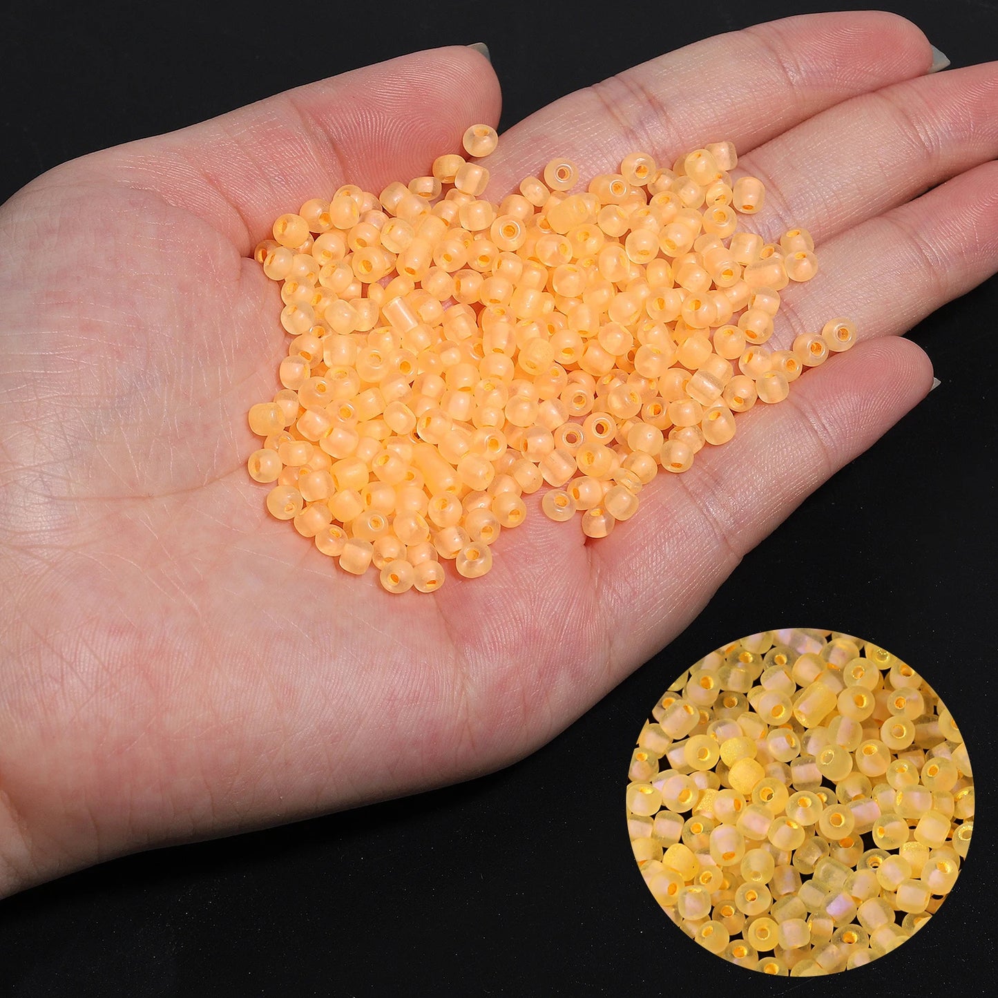 350pcs/box 4mm Strong Luminous Glass Seed Beads Colorful Loose Spacer Beads For Jewelry Making DIY Fashion Bracelet Necklace