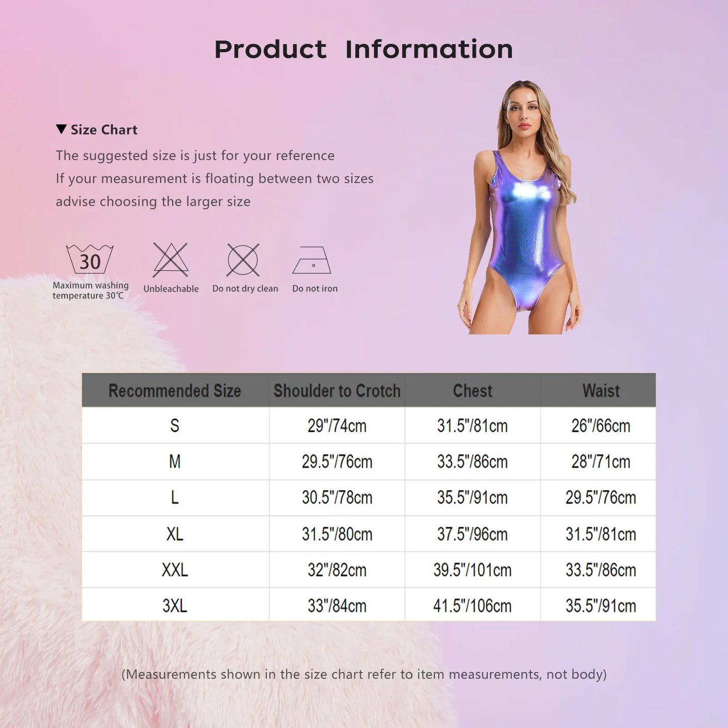 Womens Shiny Metallic Sleeveless Bodysuit Round Neck Open Back High Cut Yoga Gymnastic Leotard Nightclub Pole Dance Rave Outfits
