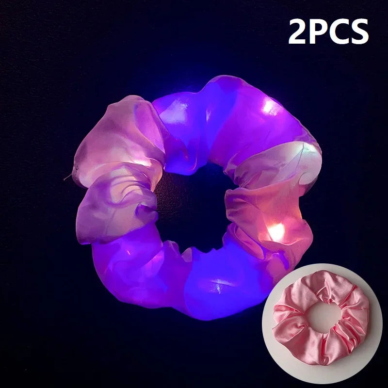 2PCS Glow in The Dark Led Headband Luminous Headbands Party Festival Wedding Accessories Flower Crown with Led Lights SG09
