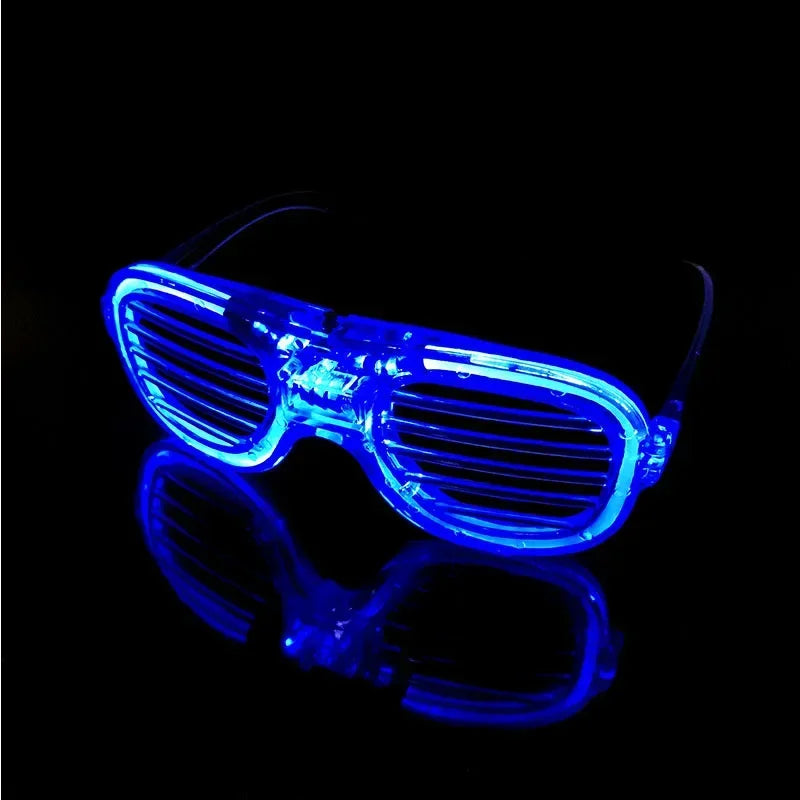 Glow Hair Braid Glasses Blink Bow Light Curly Party Clown Explosion Wig Cosplay Birthday Costume Christmas Halloween Festival