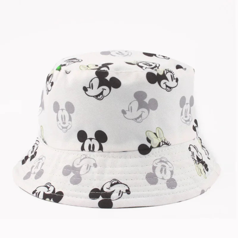 Disney Stitch Summer Sun Hat Fashion Cartoon Bucket Hat for Boys Girls Bob Panama Children's Beach Travel UV Protection Hat Gift