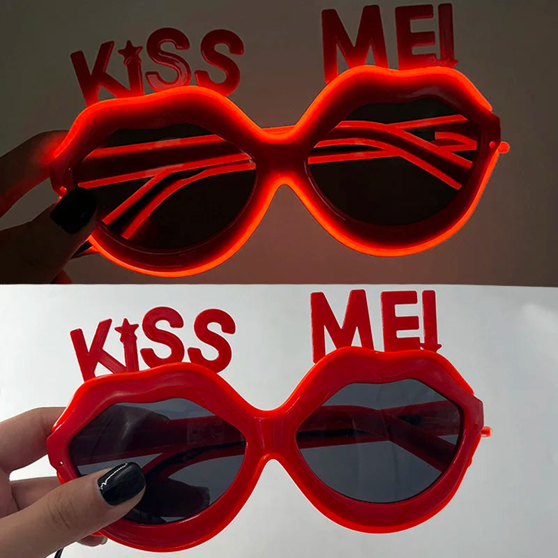 LED Just Married Glasses Wedding Bride To Be Surprise Gift Couple Glasses Souvenirs Glowing Heart Glasses Married Sunglasses