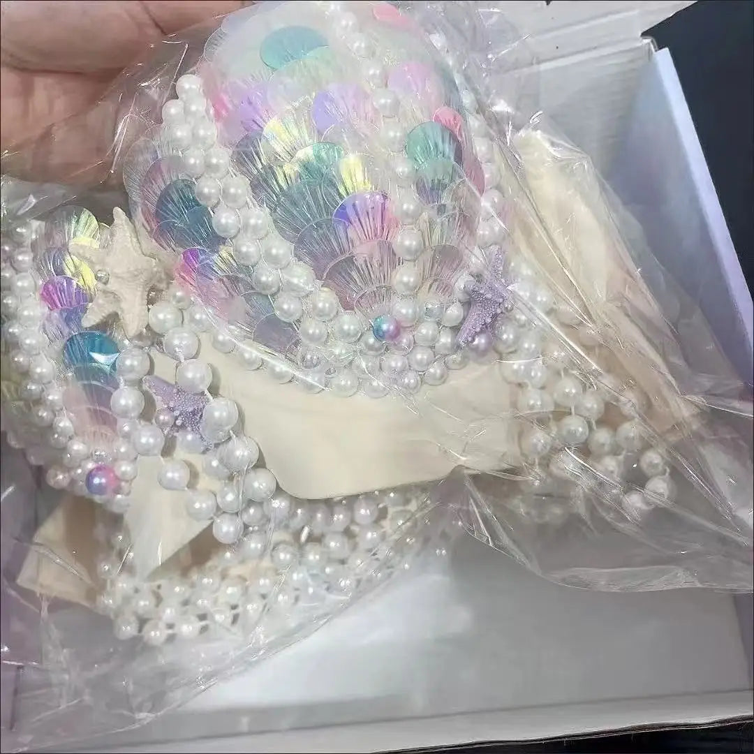 Mermaid Sequin Bikini Swimming Costume Free Diving Performance Oceanarium Electro Festival Bra Bar Cos Mermaid Costume