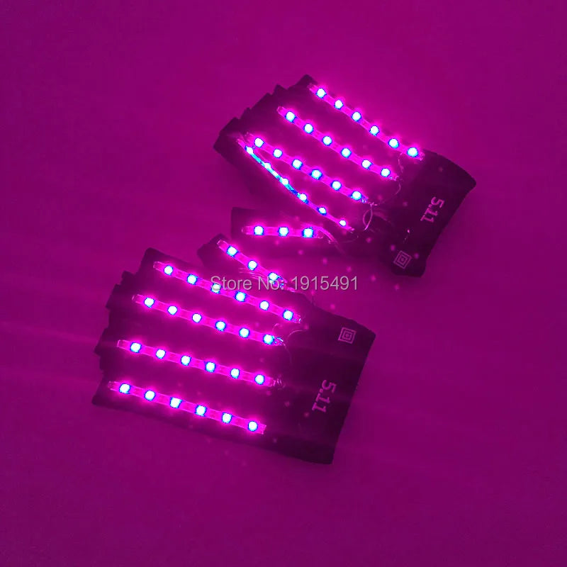 LED glow Cap gloves and LED sunglasses with Flashing function glow props good for Nightclub, ball show, bar show