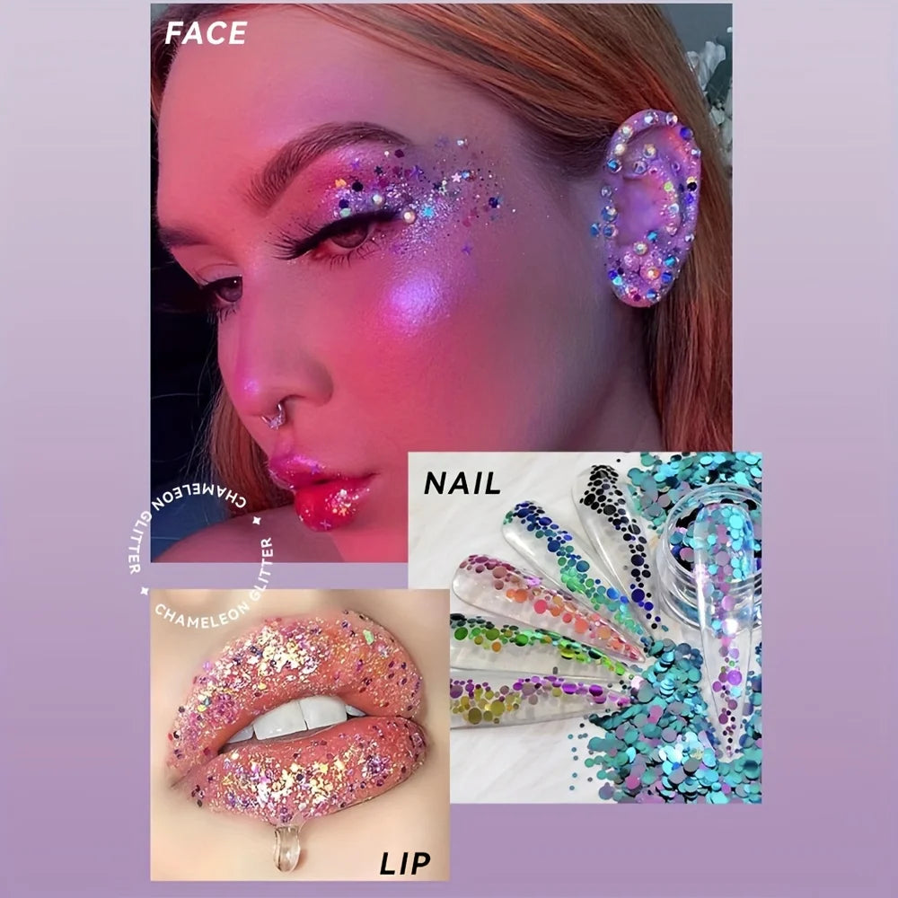 Chameleon Glitter eyeshadow Gel Face body Lip Hair Glitter show stage