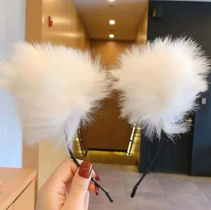 5/10PCS Kawaii LED Fox Ears Bell JK Headband – Glowing Fluffy Hair Clip for Cosplay & Cute Outfits