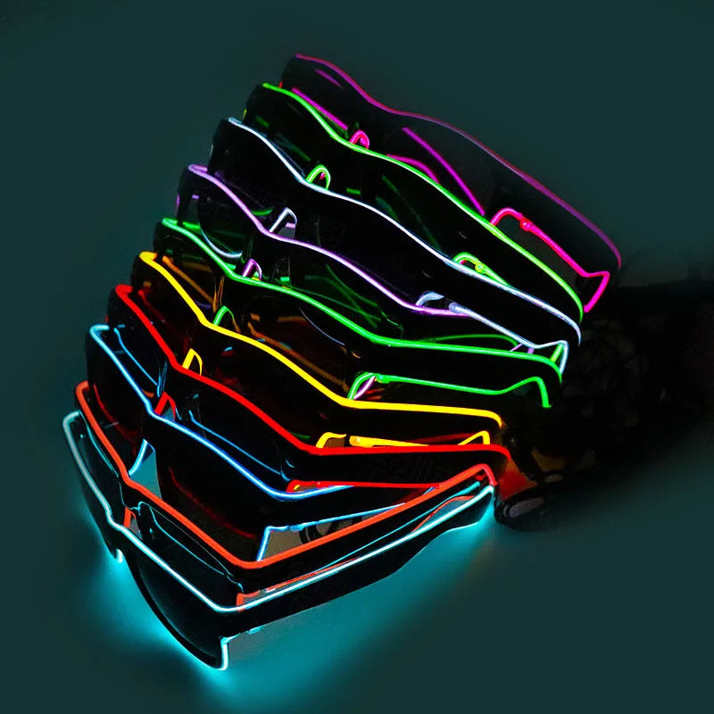 NEW Led Glasses Lights Rave Parties Glowing Glasses with Led Light Up Glasses Led Sunglasses Wedding Party Accessories SG05