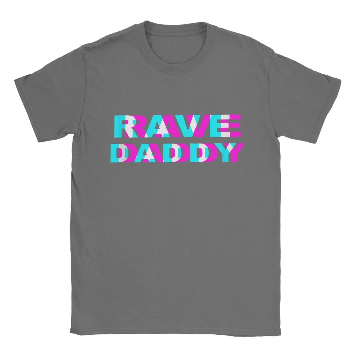 Casual Rave Daddy T-Shirts Men Round Collar 100% Cotton T Shirt Short Sleeve Tees 4XL 5XL 6XL Clothes