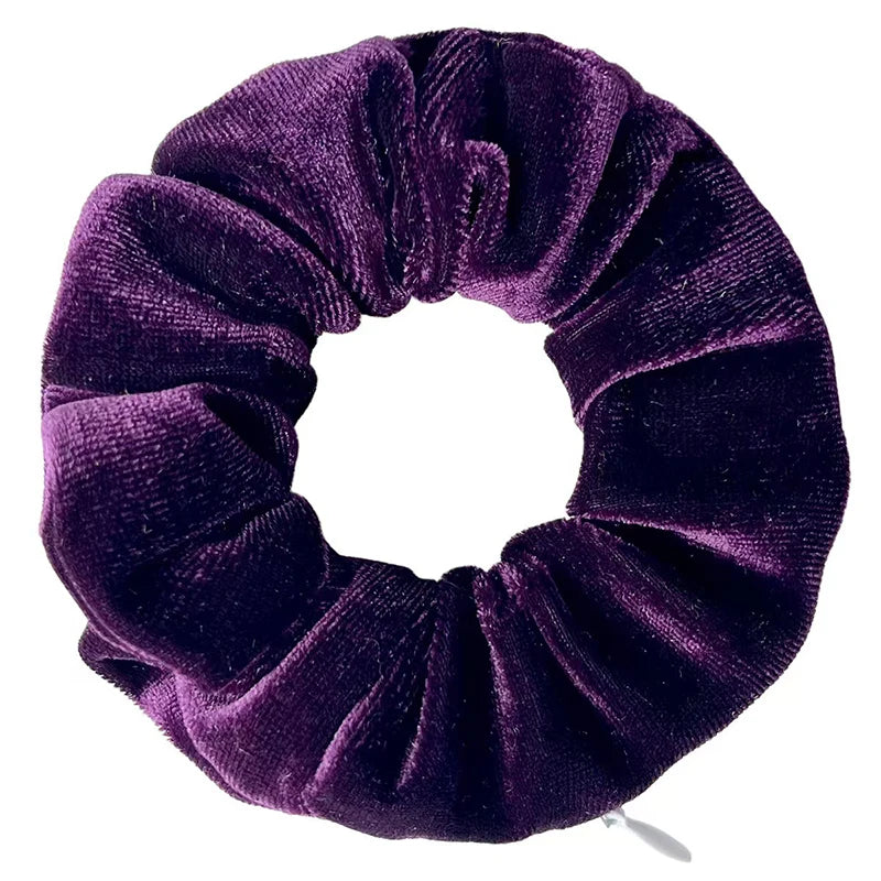 1PC Portable Hidden Safe Sight Secret Hair Tie Storage Case Hair Scrunchie With Zipper Hide Key Cash Jewelry Hair Accessories