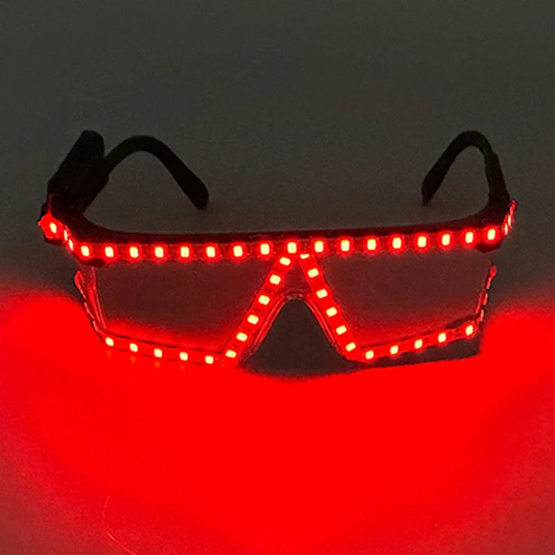 Led Light Conjoined Sunglasses NightClub Concert Masquerade Stage Performance Props LED Cool Transparent Glasses DJ SunGlasses