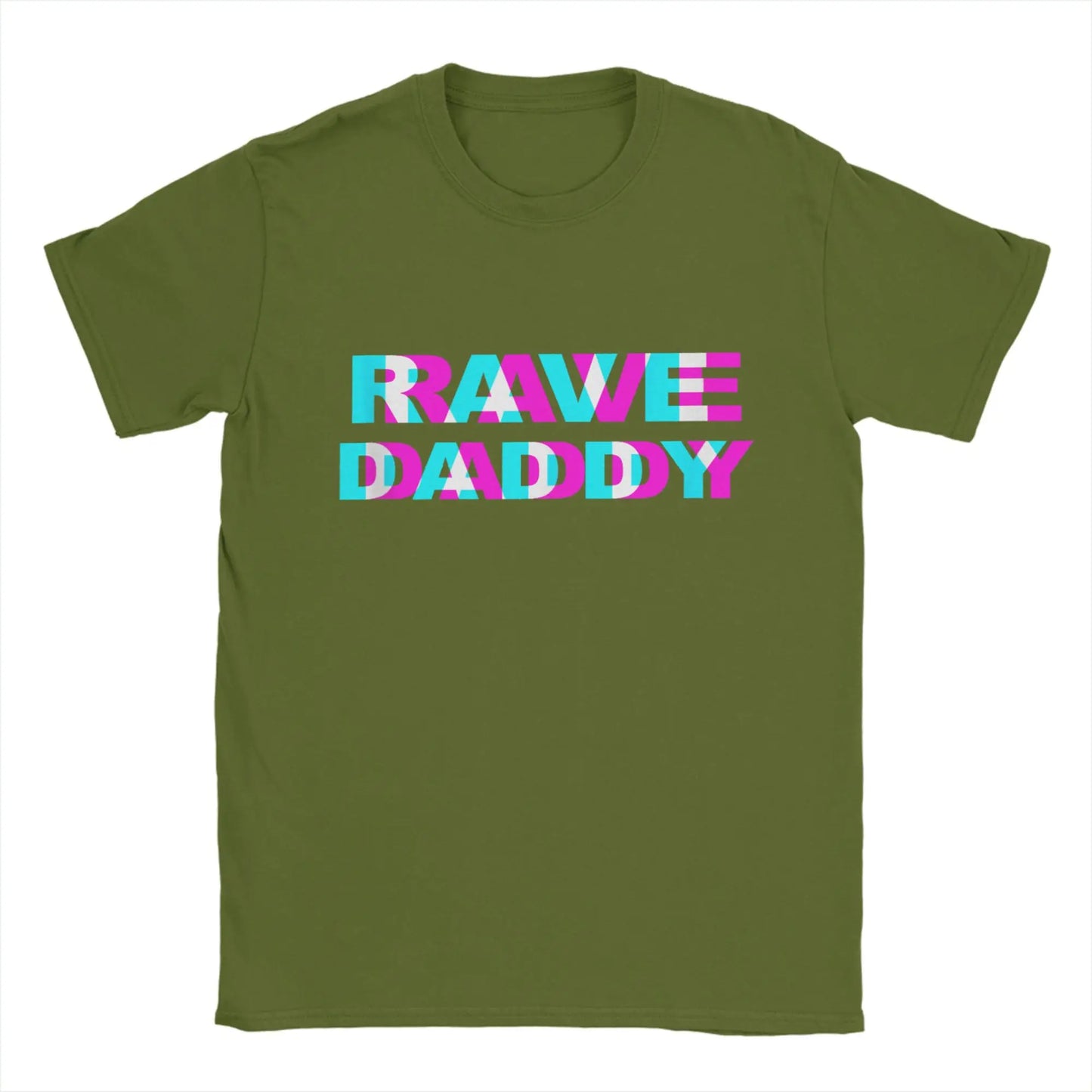 Casual Rave Daddy T-Shirts Men Round Collar 100% Cotton T Shirt Short Sleeve Tees 4XL 5XL 6XL Clothes