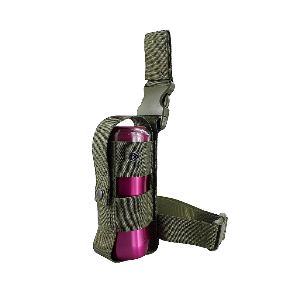 Tactical Drop Leg Pepper Spray Holder Fits MK9 Water Bottle Holster Adjustable Thigh Water Sleeve Bag Bottle Holder Open Top