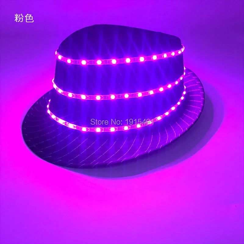 LED glow Cap gloves and LED sunglasses with Flashing function glow props good for Nightclub, ball show, bar show