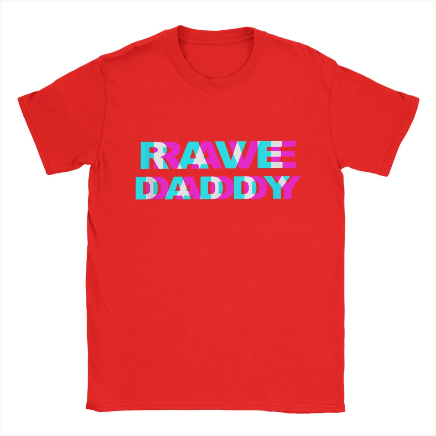 Casual Rave Daddy T-Shirts Men Round Collar 100% Cotton T Shirt Short Sleeve Tees 4XL 5XL 6XL Clothes