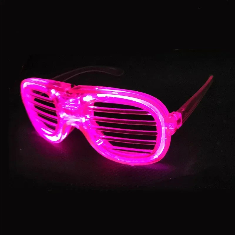 Glow Hair Braid Glasses Blink Bow Light Curly Party Clown Explosion Wig Cosplay Birthday Costume Christmas Halloween Festival