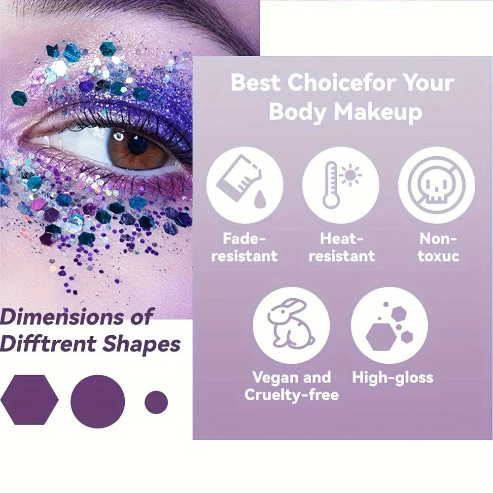 Chameleon Glitter eyeshadow Gel Face body Lip Hair Glitter show stage