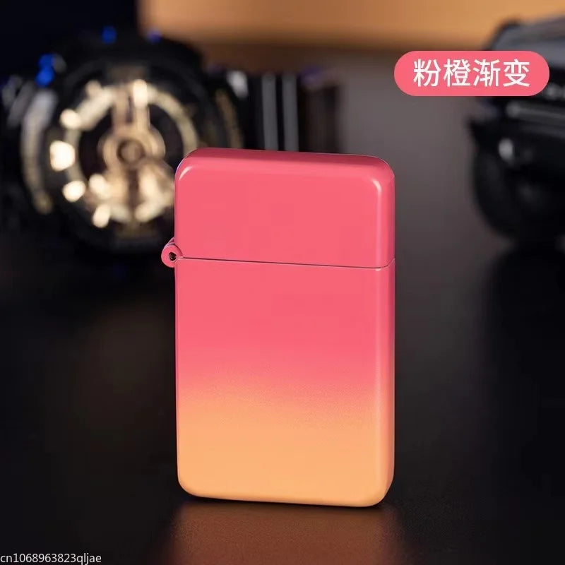 Metal Jet Red Flame Lighter Luminous Cigar Lighter Refillable Butane Adjustable Flame Portable Windproof Gas Lighter Men's Gifts