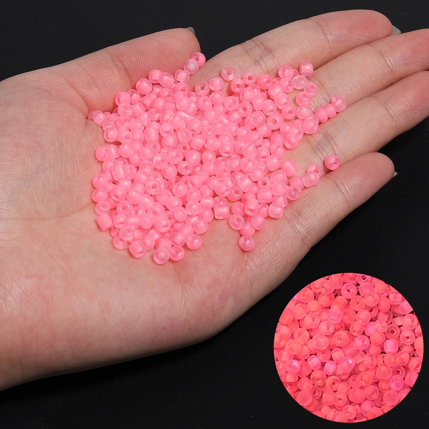 350pcs/box 4mm Strong Luminous Glass Seed Beads Colorful Loose Spacer Beads For Jewelry Making DIY Fashion Bracelet Necklace