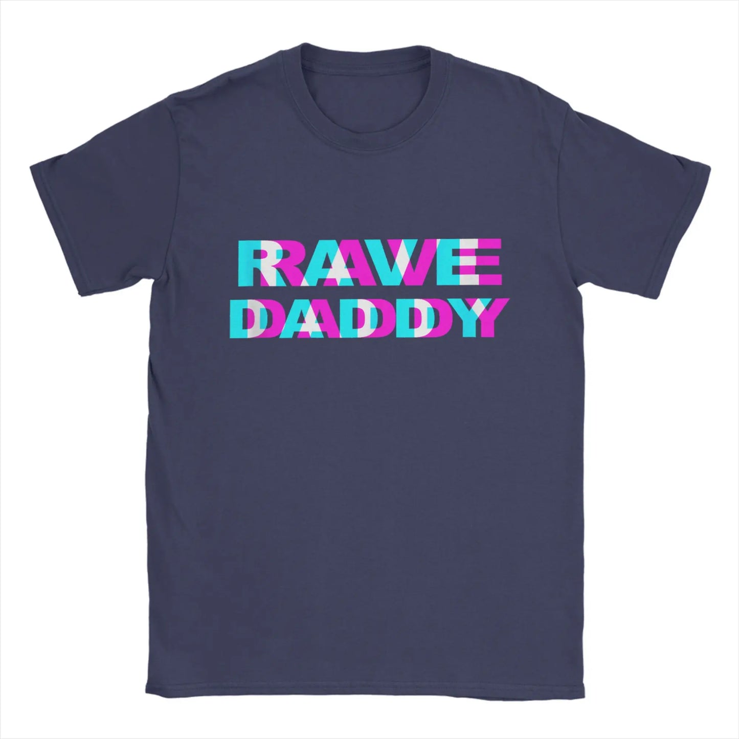 Casual Rave Daddy T-Shirts Men Round Collar 100% Cotton T Shirt Short Sleeve Tees 4XL 5XL 6XL Clothes