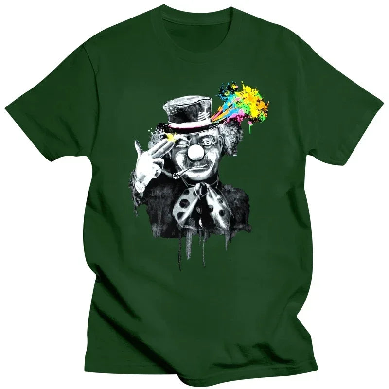 Mens New Clothing Summer Cotton Free mind - psychedelic shirt rave tee Glowing Dark UV black light psy EDM