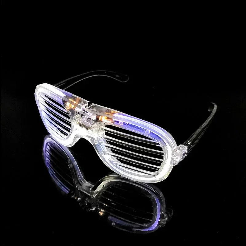 Glow Hair Braid Glasses Blink Bow Light Curly Party Clown Explosion Wig Cosplay Birthday Costume Christmas Halloween Festival