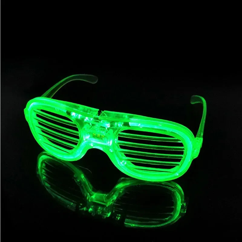 Glow Hair Braid Glasses Blink Bow Light Curly Party Clown Explosion Wig Cosplay Birthday Costume Christmas Halloween Festival
