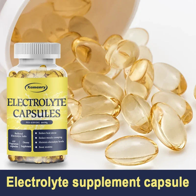 Premium Electrolyte Capsules - Salt Pills and Electrolytes for Leg Cramp Relief, Sports Recovery, Hiking Essentials Supplement