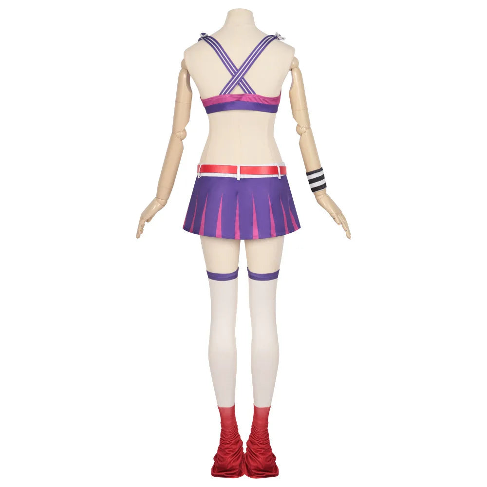 Girls Cheerleader Halloween Costume Women Lollipop Chainsaw Juliet Starling Cosplay