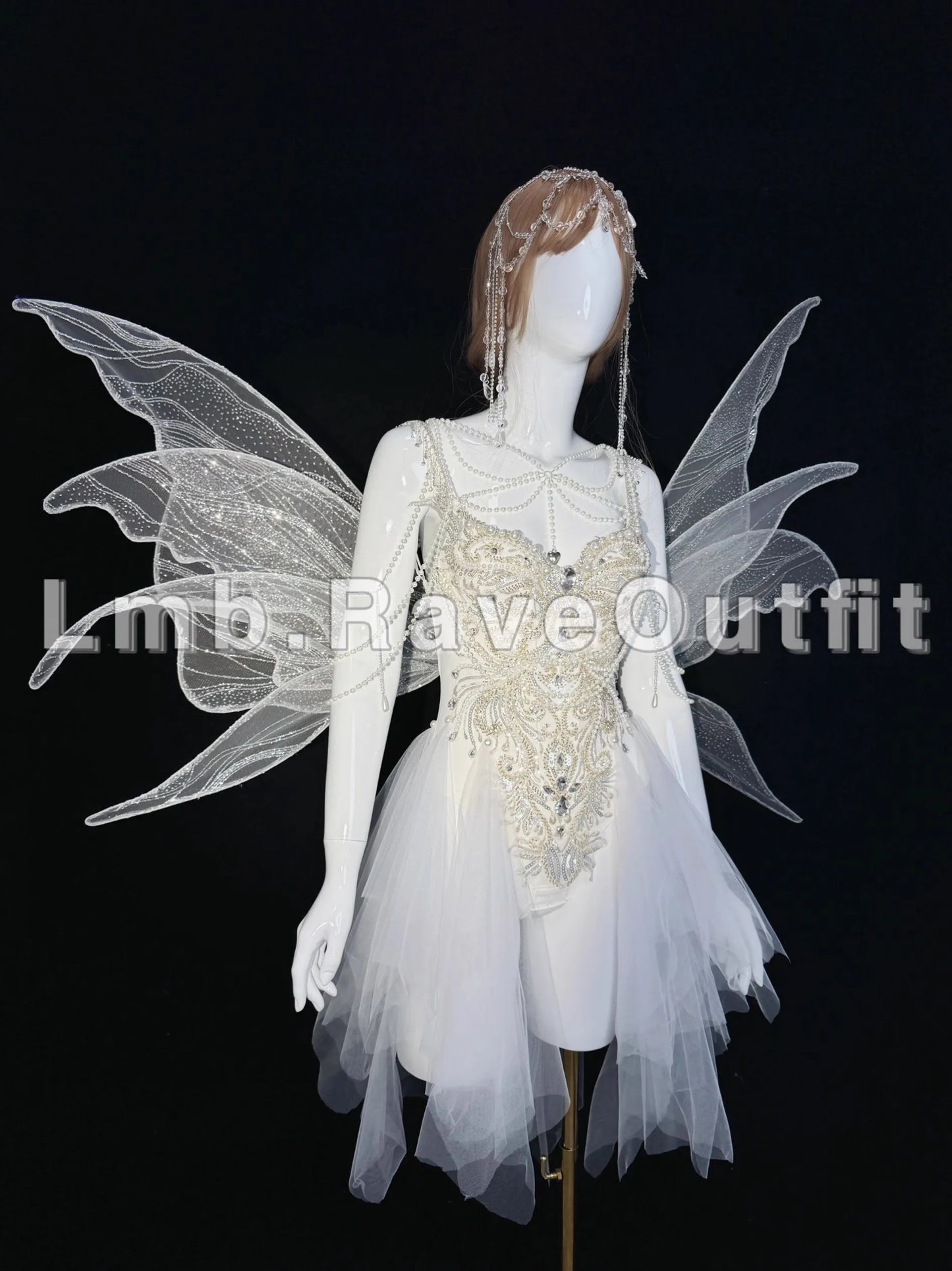 Sexy Women Pearl Diamond Bikini Set Singer Nightclub Bar Costume Pole DJ Dance Party Prom Club Stage Show Festival Rave Outfits