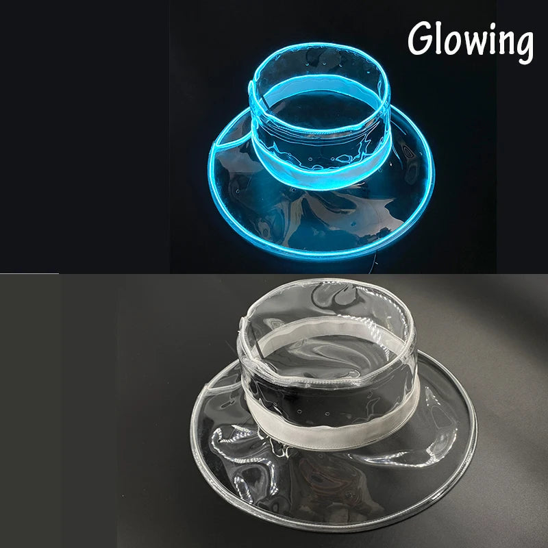 LED Fishermen Caps Outing Beach Concert NightClub Rave Fashion Accessories Girlfriend Gifts Luminous Leisure Bucket Hats