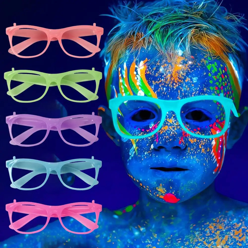 Reusable Glow Eyewear Neon Rave Accessories Neon Glow Glasses Party Supplies for Birthday Wedding Decorations Uv Black Light