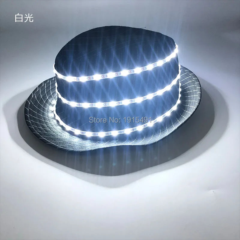 LED glow Cap gloves and LED sunglasses with Flashing function glow props good for Nightclub, ball show, bar show