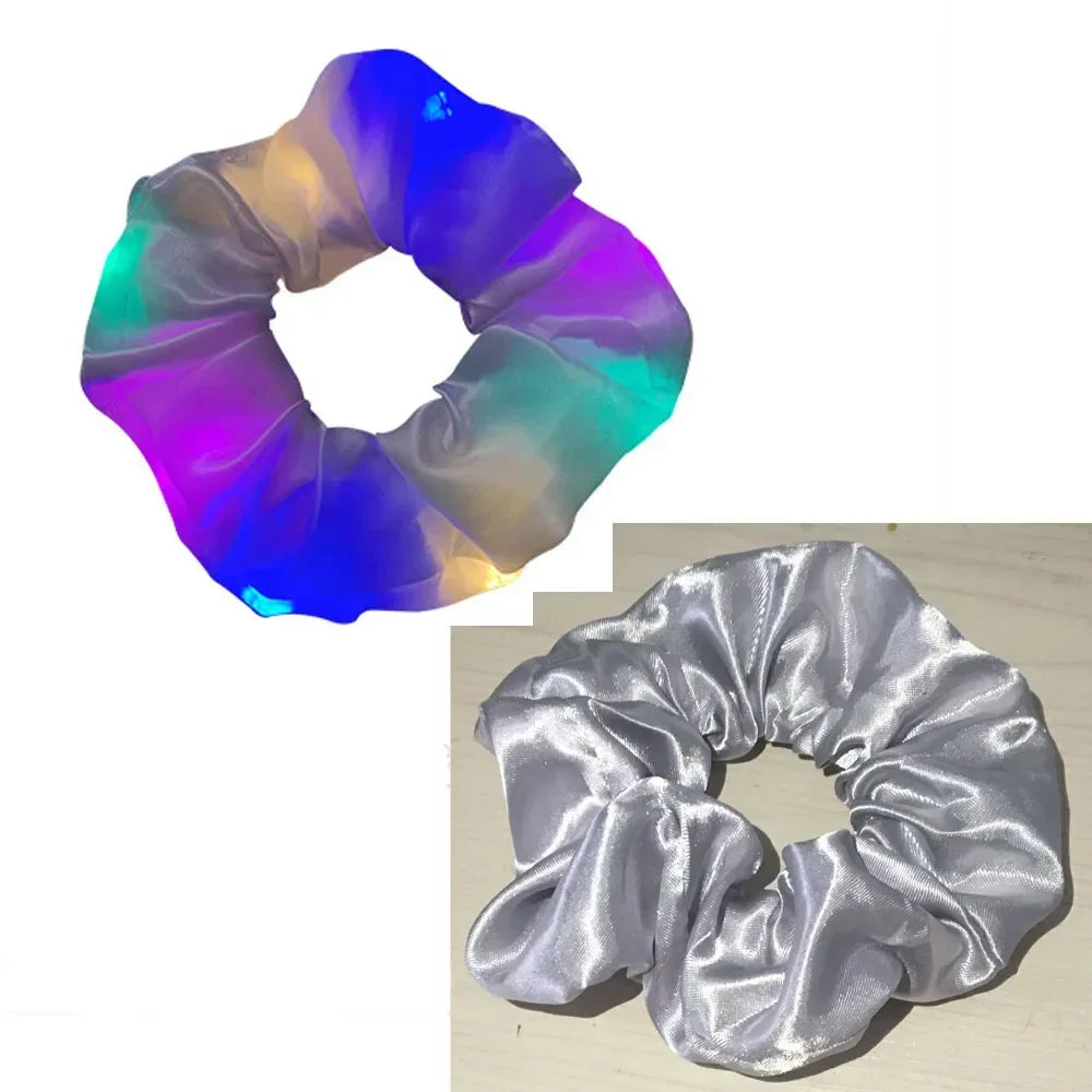 Glow Hair Braid Glasses Blink Bow Light Curly Party Clown Explosion Wig Cosplay Birthday Costume Christmas Halloween Festival