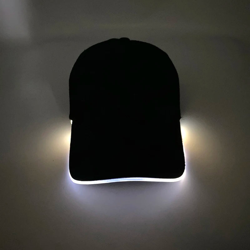 Christmas Popular Glowing Baseball Cap Dance Party Decorate LED Optical Fiber Baseball Cap Flashing On Rave Party