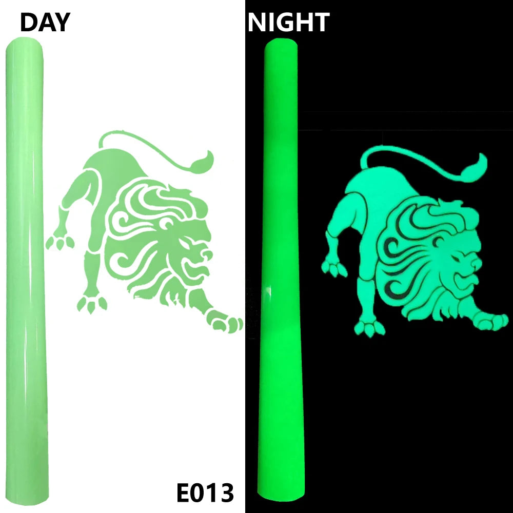 Free Shipping 1 Sheet 30cmx20cm Luminous Heat Transfer Vinyl Glow In Dark Noctilucent Heat Press Machine Tshirt Iron On HTV