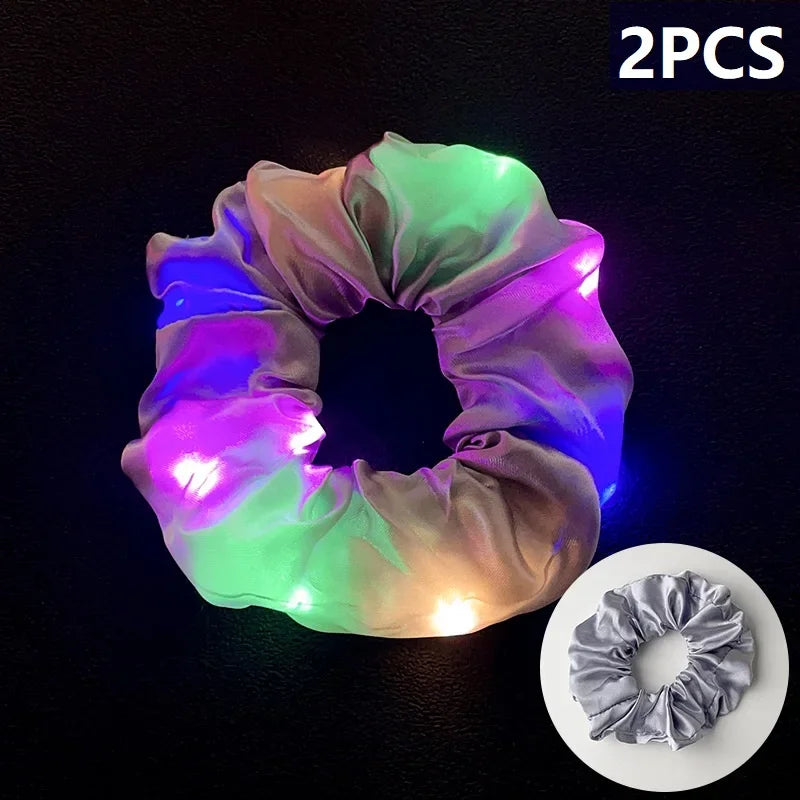 2PCS Glow in The Dark Led Headband Luminous Headbands Party Festival Wedding Accessories Flower Crown with Led Lights SG09