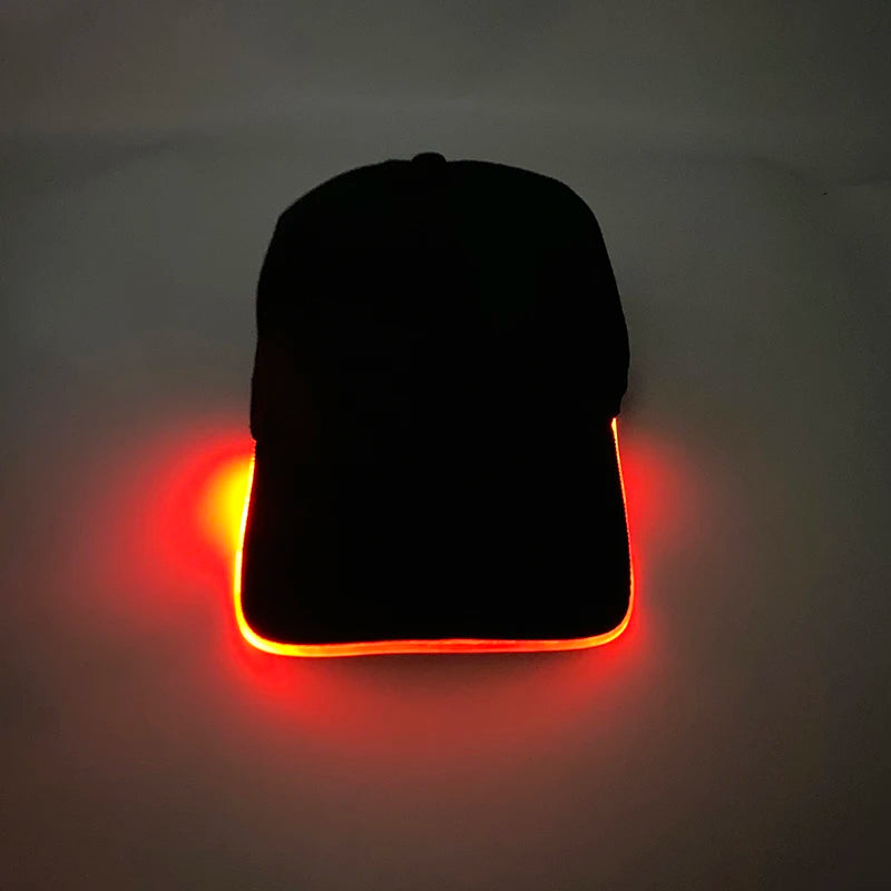 Christmas Popular Glowing Baseball Cap Dance Party Decorate LED Optical Fiber Baseball Cap Flashing On Rave Party