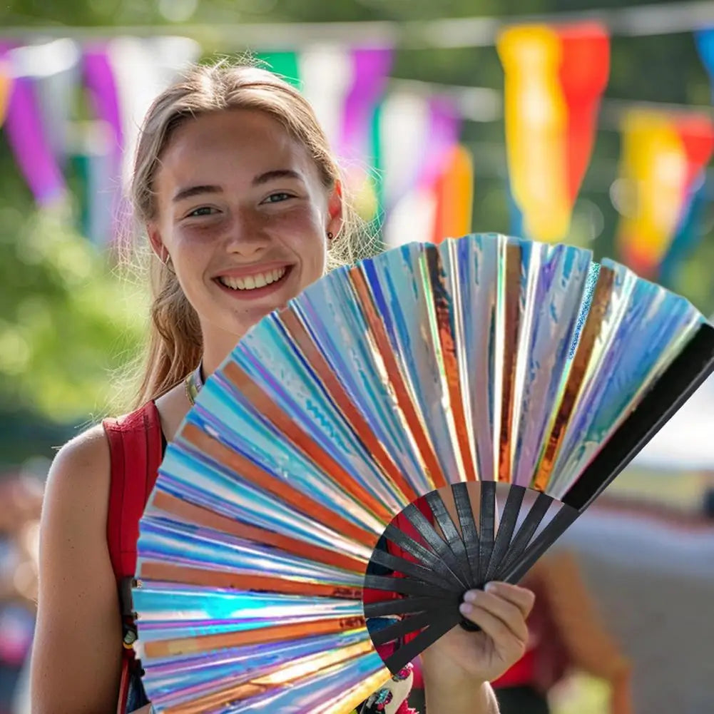 Large Rave Folding Hand Clacking Fan Foldable Big Chinese Tai Chi Kung Fu Popping Fans For Line Dancing Fan 