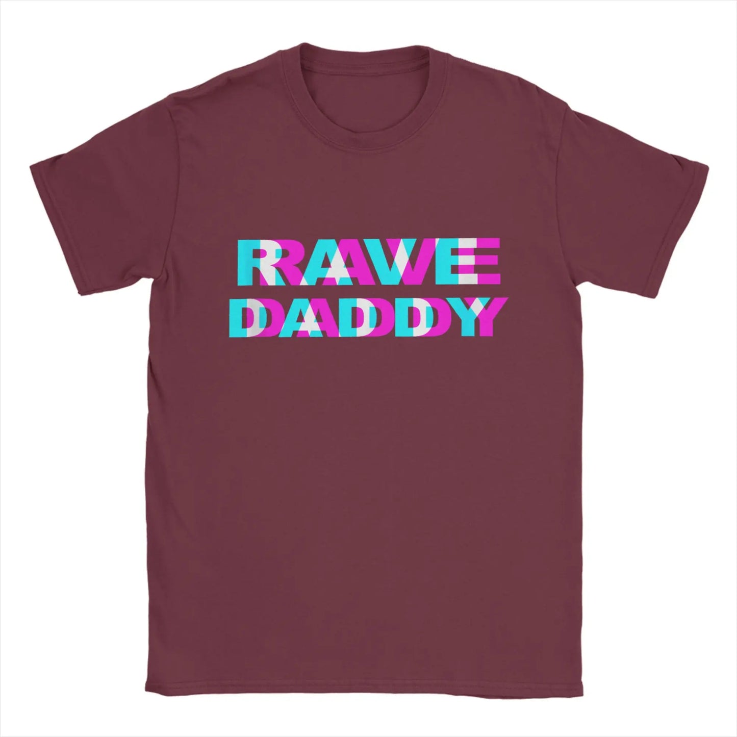 Casual Rave Daddy T-Shirts Men Round Collar 100% Cotton T Shirt Short Sleeve Tees 4XL 5XL 6XL Clothes