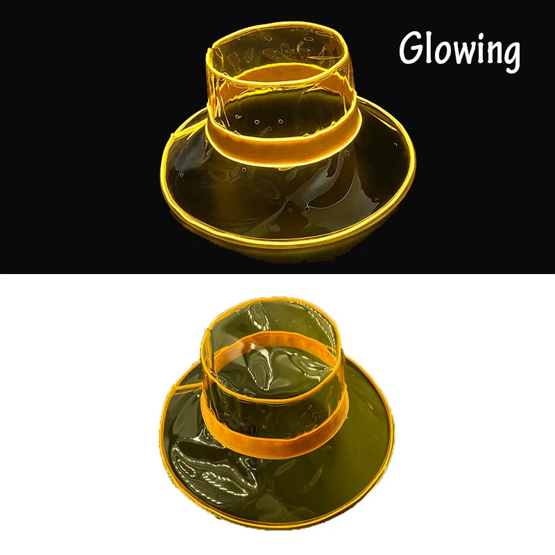 LED Fishermen Caps Outing Beach Concert NightClub Rave Fashion Accessories Girlfriend Gifts Luminous Leisure Bucket Hats