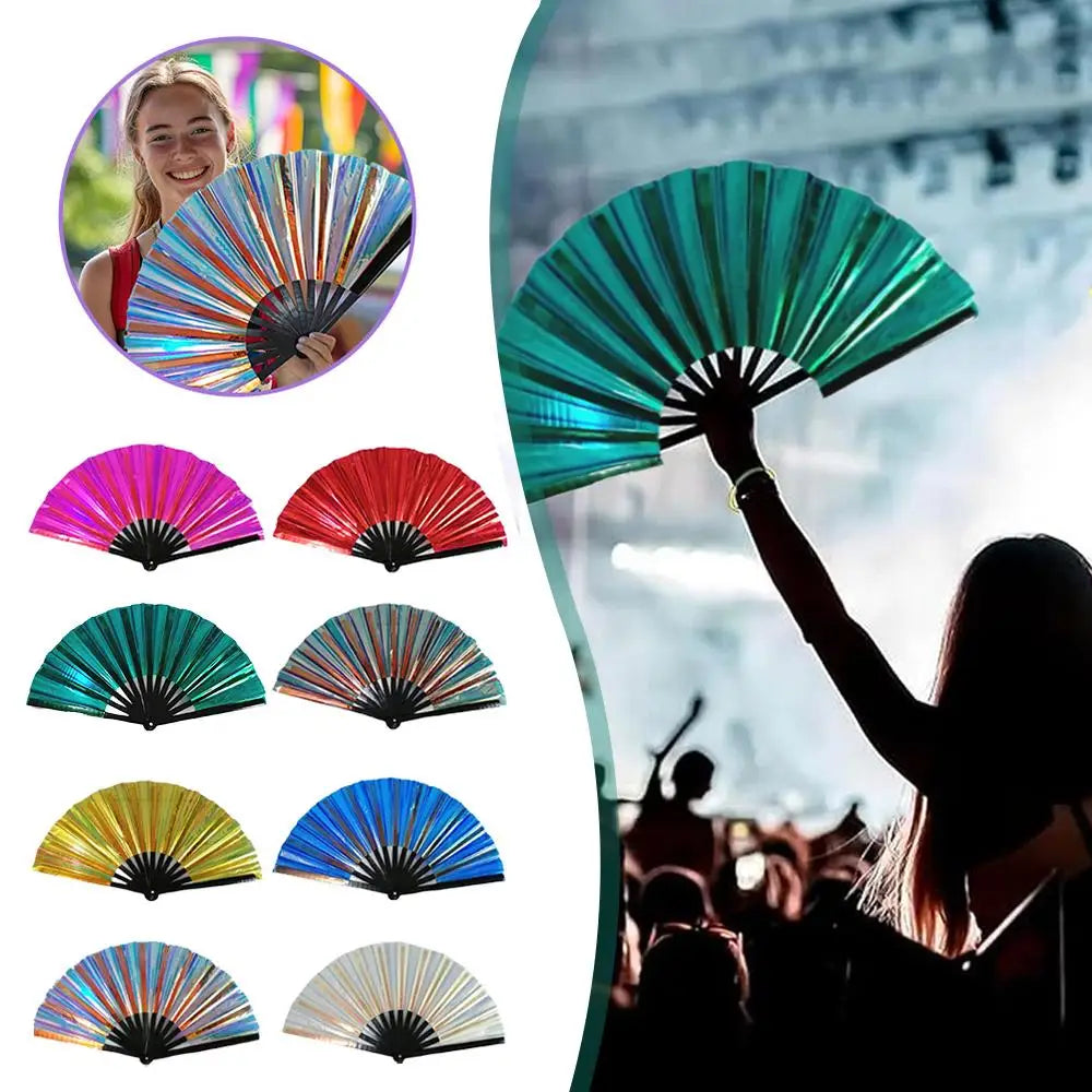 Large Rave Folding Hand Clacking Fan Foldable Big Chinese Tai Chi Kung Fu Popping Fans For Line Dancing Fan 