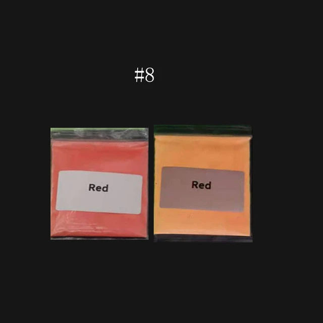 10g Luminous Phosphor Nail Powder Blue/Green/Red Glow In Dark Neon Pigment Dust for Face/Body/Eyeshadow Makeup Nail Art Decorat