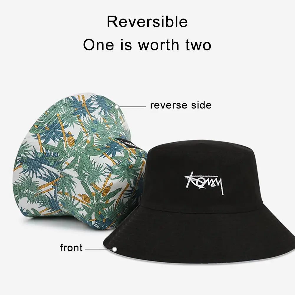 Reversible Hat Big Head Size Autumn Bucket Hat Men Korean Casual Street Panama Hat Hiphop Golf Fisherman Hat Caps for Women