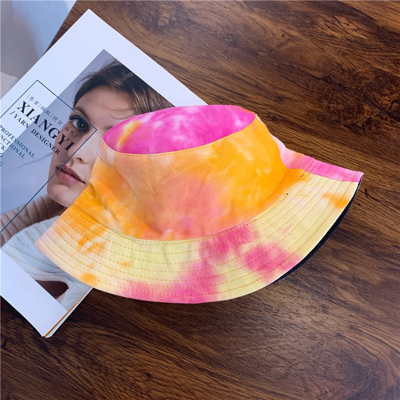 Adult Bucket Hat Fisherman Hat Reversible Fishing Hat Colourful Graffiti Bob Caps Hip Hop Creative Tie Dye Gorros Men Women