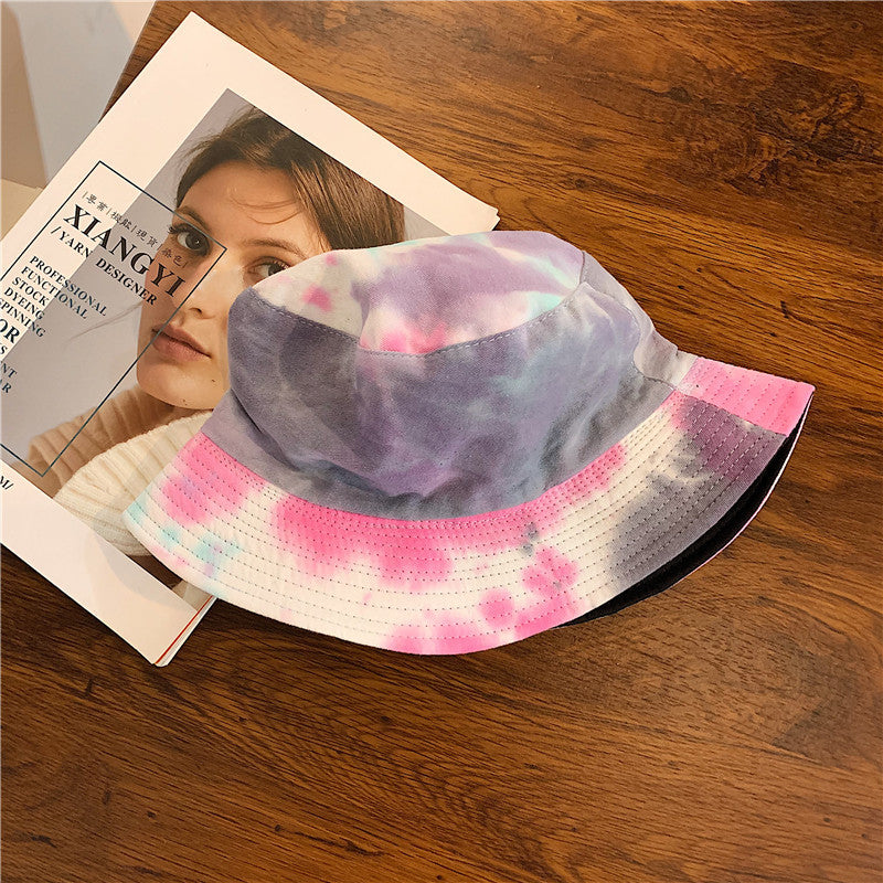 Adult Bucket Hat Fisherman Hat Reversible Fishing Hat Colourful Graffiti Bob Caps Hip Hop Creative Tie Dye Gorros Men Women