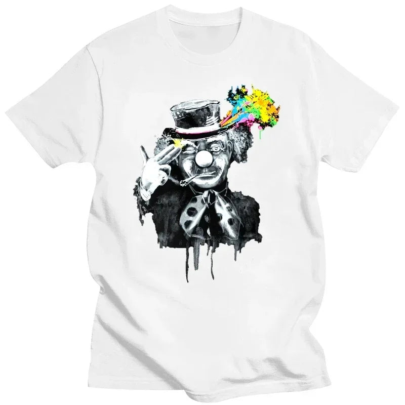 Mens New Clothing Summer Cotton Free mind - psychedelic shirt rave tee Glowing Dark UV black light psy EDM
